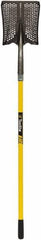 SEYMOUR-MIDWEST - 11-1/2" High x 9" Wide Square Steel Shovel - 48" Long Fiberglass Straight Handle, Front Turned - USA Tool & Supply