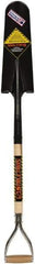 SEYMOUR-MIDWEST - 16" High x 5-3/4" Wide Round Steel Spade - 30" Long Wood D-Grip Handle, Front Turned - USA Tool & Supply