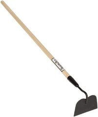 SEYMOUR-MIDWEST - 6-1/4" High x 6" Wide Square Steel Hoe - 48" Long Wood Straight Handle, No Step - USA Tool & Supply