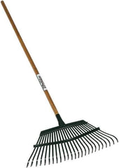 SEYMOUR-MIDWEST - Shrub Rake with 48" Straight Vinyl Coated Steel Handle - 1/2" Blade Width, 31 Tines, 7" Tine Length - USA Tool & Supply