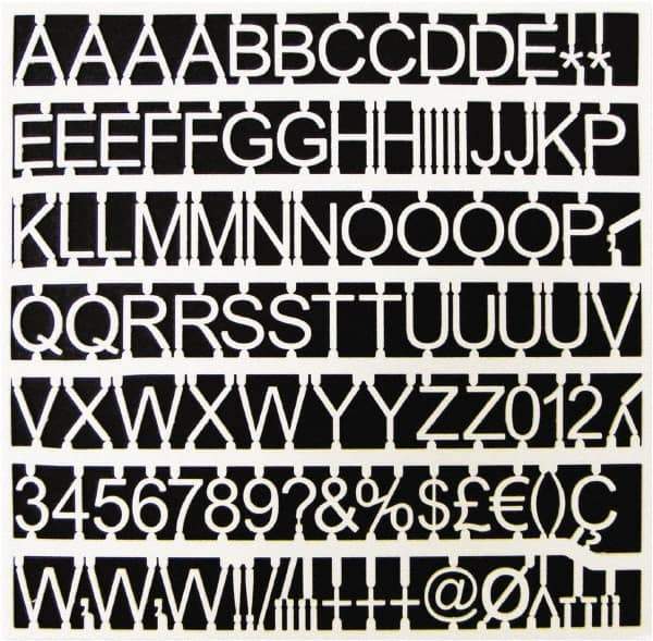 MasterVision - Plastic Letter Kits Type: Reusable Letters Display Size: 1 (Inch) - USA Tool & Supply