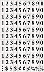 MasterVision - Black, 3/4" High Magnetic Numbers - Includes Interchangeable Magnetic Characters, For Use with Magnetic Dry Erase Boards - USA Tool & Supply