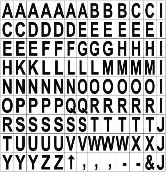 MasterVision - Black, 3/4" High Magnetic Letters - Includes Interchangeable Magnetic Characters, For Use with Magnetic Dry Erase Boards - USA Tool & Supply