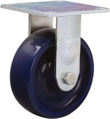 Hamilton - 6" Diam x 2" Wide x 7-1/2" OAH Top Plate Mount Rigid Caster - Polyurethane, 900 Lb Capacity, Sealed Precision Ball Bearing, 5 x 5-1/2" Plate - USA Tool & Supply