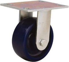 Hamilton - 5" Diam x 2" Wide x 6-1/2" OAH Top Plate Mount Rigid Caster - Polyurethane, 900 Lb Capacity, Sealed Precision Ball Bearing, 4-1/2 x 6-1/4" Plate - USA Tool & Supply