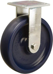 Hamilton - 8" Diam x 2" Wide x 9-1/2" OAH Top Plate Mount Rigid Caster - Polyurethane, 900 Lb Capacity, Sealed Precision Ball Bearing, 4 x 4-1/2" Plate - USA Tool & Supply