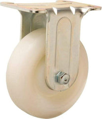 Hamilton - 4" Diam x 1-1/4" Wide x 5" OAH Top Plate Mount Rigid Caster - Nylon, 325 Lb Capacity, Sealed Ball Bearing, 2-3/4 x 3-3/4" Plate - USA Tool & Supply