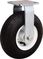 Hamilton - 8" Diam, Rubber Rigid Caster - 330 Lb Capacity, Top Plate Mount, 4" x 4-1/2" Plate, Precision Ball Bearing - USA Tool & Supply