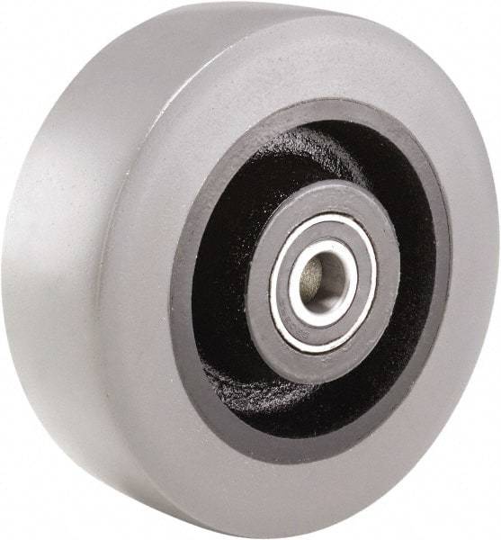 Hamilton - 6 Inch Diameter x 2 Inch Wide, Polyurethane on Cast Iron Caster Wheel - 1,620 Lb. Capacity, 2-1/2 Inch Hub Length, 1/2 Inch Axle Diameter, Sealed Precision Ball Bearing - USA Tool & Supply