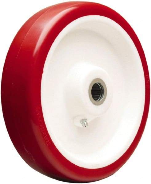 Hamilton - 8 Inch Diameter x 2 Inch Wide, Polyurethane on Polypropylene Caster Wheel - 1,200 Lb. Capacity, 2-3/16 Inch Hub Length, 3/4 Inch Axle Diameter, Straight Roller Bearing - USA Tool & Supply