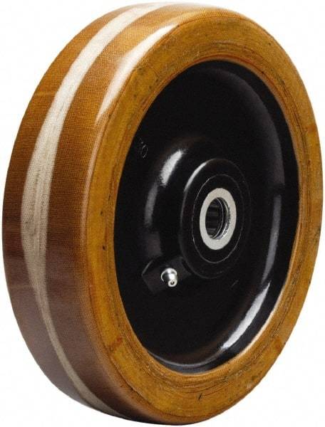 Hamilton - 8 Inch Diameter x 2 Inch Wide, Phenolic Caster Wheel - 1,750 Lb. Capacity, 2-3/16 Inch Hub Length, 5/8 Inch Axle Diameter, Straight Roller Bearing - USA Tool & Supply