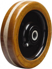 Hamilton - 8 Inch Diameter x 2 Inch Wide, Phenolic Caster Wheel - 1,750 Lb. Capacity, 2-3/16 Inch Hub Length, 5/8 Inch Axle Diameter, Straight Roller Bearing - USA Tool & Supply