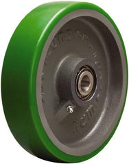 Hamilton - 8 Inch Diameter x 2 Inch Wide, Polyurethane on Cast Iron Caster Wheel - 1,500 Lb. Capacity, 2-1/4 Inch Hub Length, 3/4 Inch Axle Diameter, Tapered Roller Bearing - USA Tool & Supply