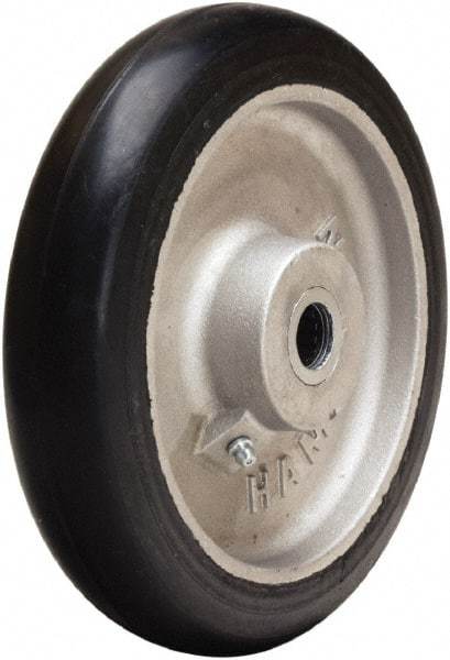 Hamilton - 8 Inch Diameter x 1-5/8 Inch Wide, Rubber on Aluminum Caster Wheel - 350 Lb. Capacity, 2-1/4 Inch Hub Length, 3/4 Inch Axle Diameter, Straight Roller Bearing - USA Tool & Supply