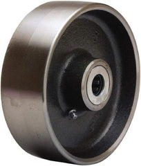 Hamilton - 6 Inch Diameter x 2 Inch Wide, Forged Steel Caster Wheel - 2,000 Lb. Capacity, 2-1/4 Inch Hub Length, 3/4 Inch Axle Diameter, Straight Roller Bearing - USA Tool & Supply
