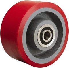 Hamilton - 6 Inch Diameter x 3 Inch Wide, Polyurethane on Cast Iron Caster Wheel - 2,600 Lb. Capacity, 3-1/4 Inch Hub Length, 3/4 Inch Axle Diameter, Tapered Roller Bearing - USA Tool & Supply
