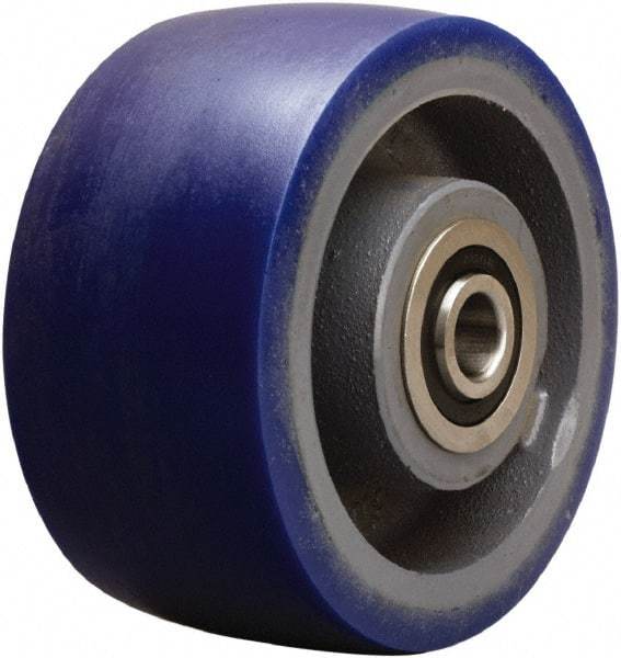 Hamilton - 6 Inch Diameter x 3 Inch Wide, Polyurethane on Cast Iron Caster Wheel - 1,800 Lb. Capacity, 3-1/4 Inch Hub Length, 1-1/4 Inch Axle Diameter, Tapered Roller Bearing - USA Tool & Supply