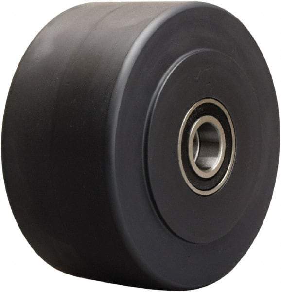 Hamilton - 6 Inch Diameter x 3 Inch Wide, Nylon Caster Wheel - 5,400 Lb. Capacity, 3-1/4 Inch Hub Length, 3/4 Inch Axle Diameter, Precision Ball Bearing - USA Tool & Supply