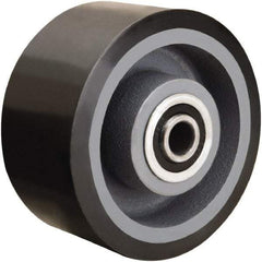 Hamilton - 6 Inch Diameter x 3 Inch Wide, Polyurethane on Cast Iron Caster Wheel - 2,860 Lb. Capacity, 3-1/4 Inch Hub Length, 1 Inch Axle Diameter, Tapered Roller Bearing - USA Tool & Supply