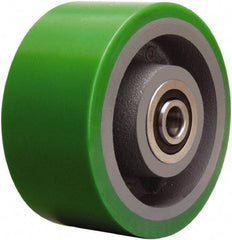 Hamilton - 6 Inch Diameter x 3 Inch Wide, Polyurethane on Cast Iron Caster Wheel - 2,200 Lb. Capacity, 3-1/2 Inch Hub Length, 1 Inch Axle Diameter, Sealed Precision Ball Bearing - USA Tool & Supply