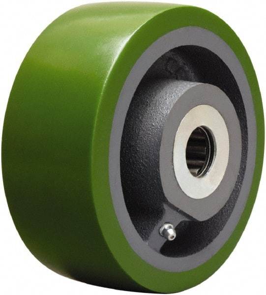 Hamilton - 6 Inch Diameter x 2-1/2 Inch Wide, Polyurethane on Cast Iron Caster Wheel - 1,600 Lb. Capacity, 3-1/4 Inch Hub Length, 1-1/4 Inch Axle Diameter, Tapered Roller Bearing - USA Tool & Supply