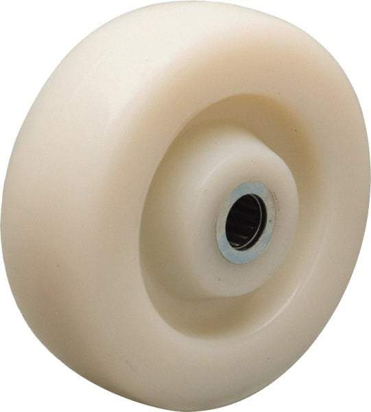 Hamilton - 6 Inch Diameter x 2 Inch Wide, Nylon Caster Wheel - 1,000 Lb. Capacity, 2-3/16 Inch Hub Length, 3/4 Inch Axle Diameter, Straight Roller Bearing - USA Tool & Supply