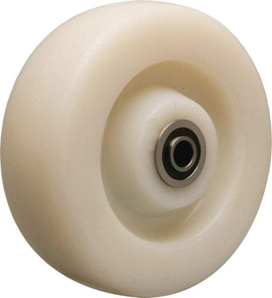 Hamilton - 6 Inch Diameter x 2 Inch Wide, Nylon Caster Wheel - 1,000 Lb. Capacity, 2-3/16 Inch Hub Length, 1/2 Inch Axle Diameter, Sealed Precision Ball Bearing - USA Tool & Supply