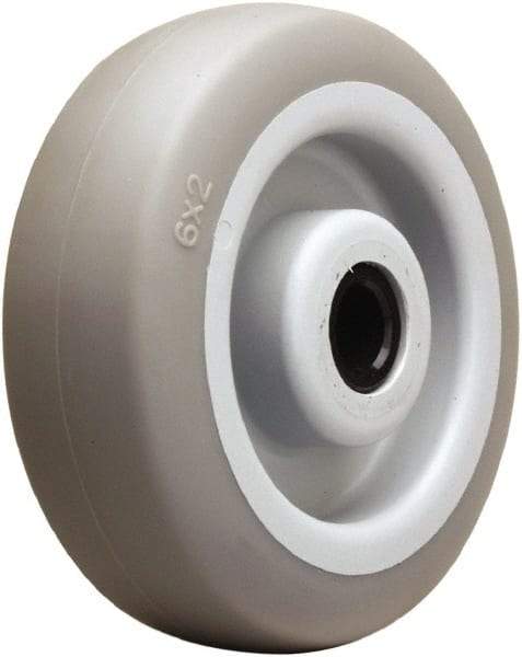 Hamilton - 6 Inch Diameter x 2 Inch Wide, Rubber on Thermoplastic Caster Wheel - 410 Lb. Capacity, 2-3/16 Inch Hub Length, 3/4 Inch Axle Diameter, Delrin Bearing - USA Tool & Supply