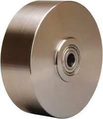 Hamilton - 6 Inch Diameter x 2 Inch Wide, Stainless Steel Caster Wheel - 950 Lb. Capacity, 2-1/4 Inch Hub Length, 3/4 Inch Axle Diameter, Plain Bore Bearing - USA Tool & Supply