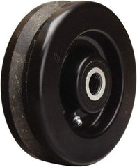 Hamilton - 6 Inch Diameter x 2 Inch Wide, Phenolic Caster Wheel - 750 Lb. Capacity, 2-3/16 Inch Hub Length, 3/4 Inch Axle Diameter, Straight Roller Bearing - USA Tool & Supply