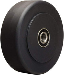 Hamilton - 6 Inch Diameter x 2 Inch Wide, Nylon Caster Wheel - 2,300 Lb. Capacity, 2-1/4 Inch Hub Length, 1/2 Inch Axle Diameter, Precision Ball Bearing - USA Tool & Supply