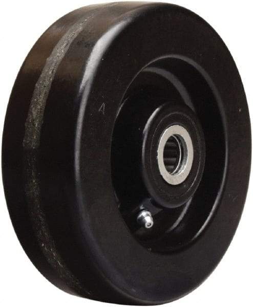 Hamilton - 6 Inch Diameter x 2 Inch Wide, Phenolic Caster Wheel - 1,200 Lb. Capacity, 2-3/16 Inch Hub Length, 7/8 Inch Axle Diameter, Straight Roller Bearing - USA Tool & Supply