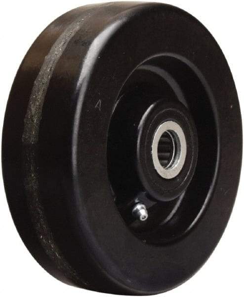 Hamilton - 6 Inch Diameter x 2 Inch Wide, Phenolic Caster Wheel - 1,200 Lb. Capacity, 2-3/16 Inch Hub Length, 5/8 Inch Axle Diameter, Straight Roller Bearing - USA Tool & Supply