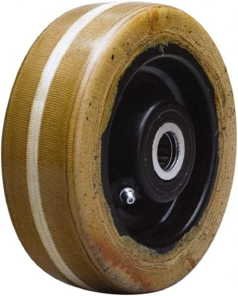 Hamilton - 6 Inch Diameter x 2 Inch Wide, Phenolic Caster Wheel - 1,500 Lb. Capacity, 2-3/16 Inch Hub Length, 1/2 Inch Axle Diameter, Straight Roller Bearing - USA Tool & Supply
