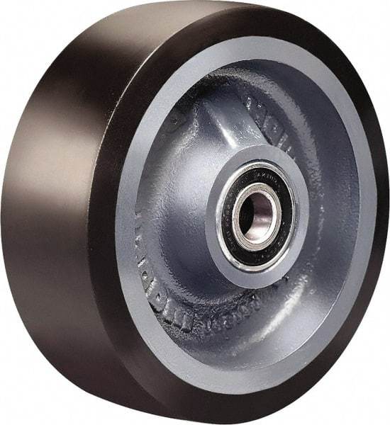 Hamilton - 8 Inch Diameter x 2 Inch Wide, Polyurethane on Cast Iron Caster Wheel - 1,950 Lb. Capacity, 2-1/4 Inch Hub Length, 1/2 Inch Axle Diameter, Sealed Precision Ball Bearing - USA Tool & Supply