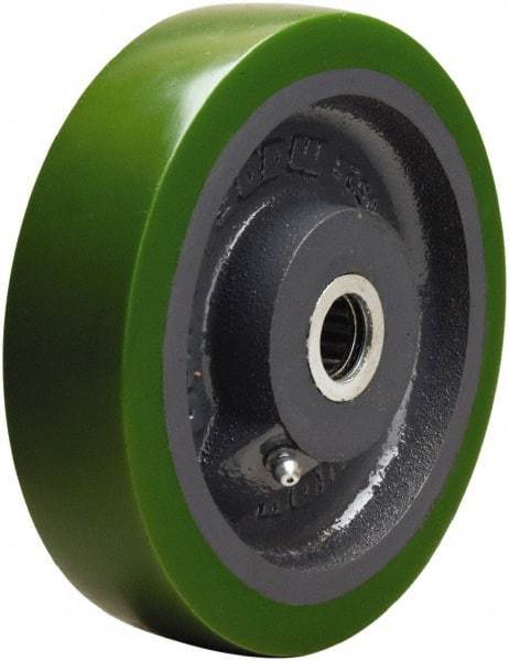 Hamilton - 6 Inch Diameter x 1-1/2 Inch Wide, Polyurethane on Cast Iron Caster Wheel - 850 Lb. Capacity, 1-3/4 Inch Hub Length, 1-3/16 Inch Axle Diameter, Plain Bore Bearing - USA Tool & Supply