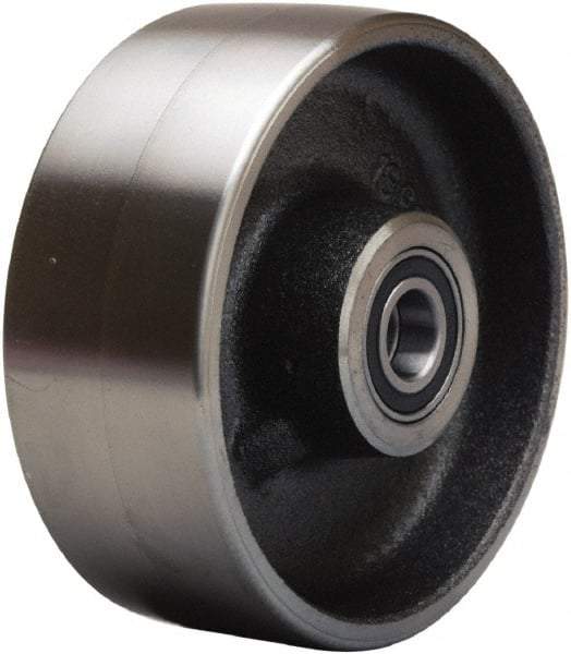 Hamilton - 5 Inch Diameter x 2 Inch Wide, Forged Steel Caster Wheel - 2,000 Lb. Capacity, 2-1/4 Inch Hub Length, 1/2 Inch Axle Diameter, Precision Ball Bearing - USA Tool & Supply