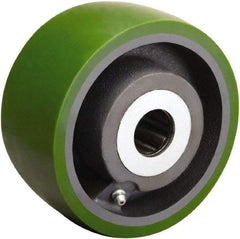 Hamilton - 5 Inch Diameter x 2-1/2 Inch Wide, Polyurethane on Cast Iron Caster Wheel - 1,300 Lb. Capacity, 2-3/4 Inch Hub Length, 1-15/16 Inch Axle Diameter, Plain Bore Bearing - USA Tool & Supply