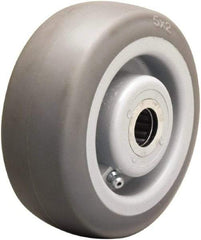 Hamilton - 5 Inch Diameter x 2 Inch Wide, Rubber on Thermoplastic Caster Wheel - 350 Lb. Capacity, 2-3/16 Inch Hub Length, 3/4 Inch Axle Diameter, Straight Roller Bearing - USA Tool & Supply