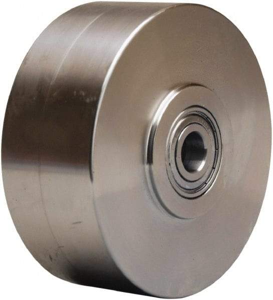 Hamilton - 5 Inch Diameter x 2 Inch Wide, Stainless Steel Caster Wheel - 950 Lb. Capacity, 2-1/2 Inch Hub Length, 1/2 Inch Axle Diameter, Stainless Steel Precision Ball Bearing - USA Tool & Supply
