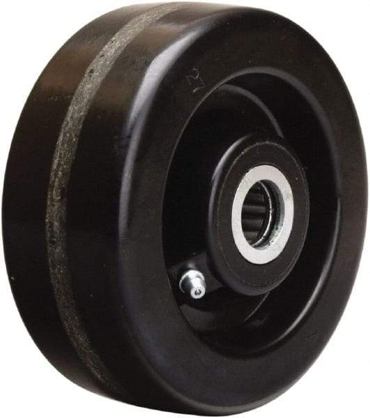 Hamilton - 5 Inch Diameter x 2 Inch Wide, Phenolic Caster Wheel - 1,000 Lb. Capacity, 2-3/16 Inch Hub Length, 1 Inch Axle Diameter, Straight Roller Bearing - USA Tool & Supply
