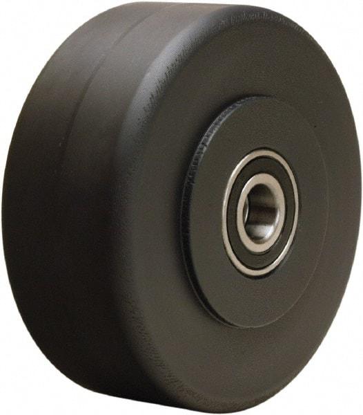 Hamilton - 5 Inch Diameter x 2 Inch Wide, Nylon Caster Wheel - 2,150 Lb. Capacity, 2-1/4 Inch Hub Length, 1/2 Inch Axle Diameter, Stainless Steel Precision Ball Bearing - USA Tool & Supply