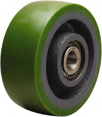 Hamilton - 5 Inch Diameter x 2 Inch Wide, Polyurethane on Cast Iron Caster Wheel - 1,050 Lb. Capacity, 2-1/4 Inch Hub Length, 3/4 Inch Axle Diameter, Tapered Roller Bearing - USA Tool & Supply