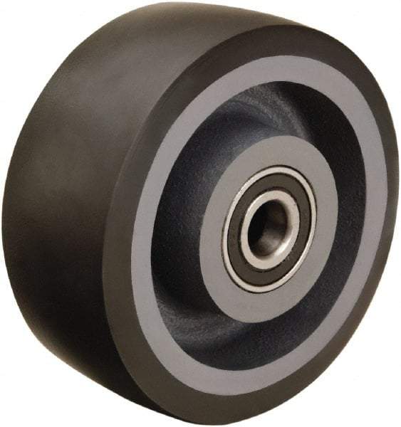 Hamilton - 5 Inch Diameter x 2 Inch Wide, Polyurethane on Cast Iron Caster Wheel - 1,360 Lb. Capacity, 2-1/2 Inch Hub Length, 3/4 Inch Axle Diameter, Tapered Roller Bearing - USA Tool & Supply