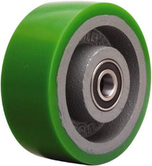 Hamilton - 5 Inch Diameter x 2 Inch Wide, Polyurethane on Cast Iron Caster Wheel - 1,050 Lb. Capacity, 2-1/2 Inch Hub Length, 1/2 Inch Axle Diameter, Sealed Precision Ball Bearing - USA Tool & Supply