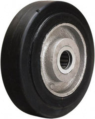 Hamilton - 5 Inch Diameter x 1-1/2 Inch Wide, Rubber on Aluminum Caster Wheel - 240 Lb. Capacity, 1-3/4 Inch Hub Length, 3/4 Inch Axle Diameter, Straight Roller Bearing - USA Tool & Supply