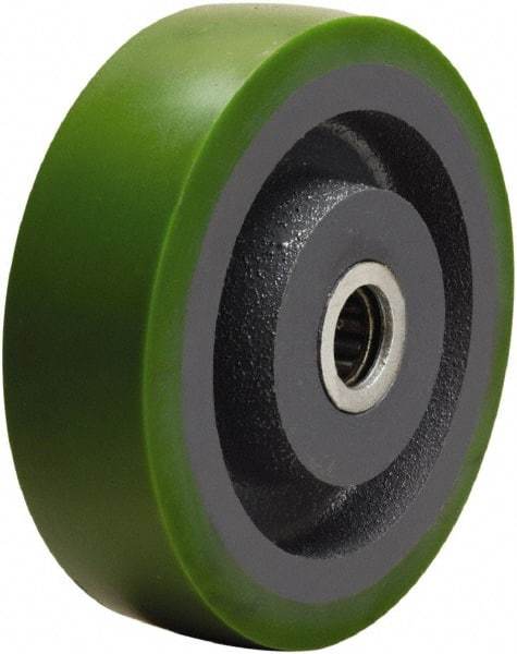 Hamilton - 5 Inch Diameter x 1-1/2 Inch Wide, Polyurethane on Cast Iron Caster Wheel - 700 Lb. Capacity, 1-5/8 Inch Hub Length, 3/4 Inch Axle Diameter, Straight Roller Bearing - USA Tool & Supply