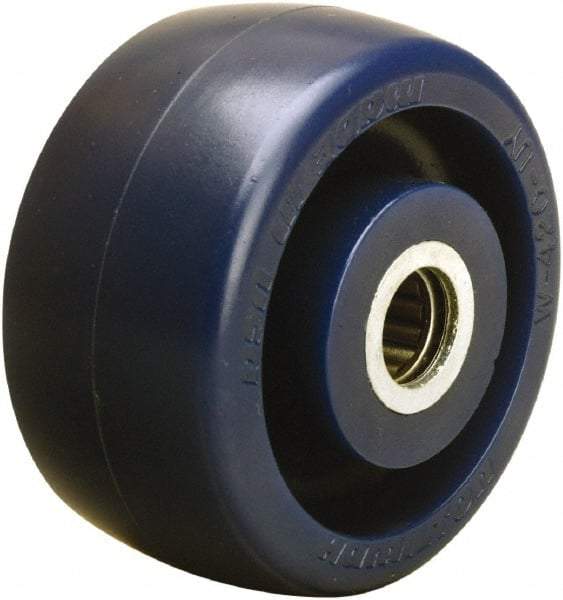 Hamilton - 4 Inch Diameter x 2 Inch Wide, Polyurethane Caster Wheel - 750 Lb. Capacity, 2-3/16 Inch Hub Length, 1/2 Inch Axle Diameter, Straight Roller Bearing - USA Tool & Supply