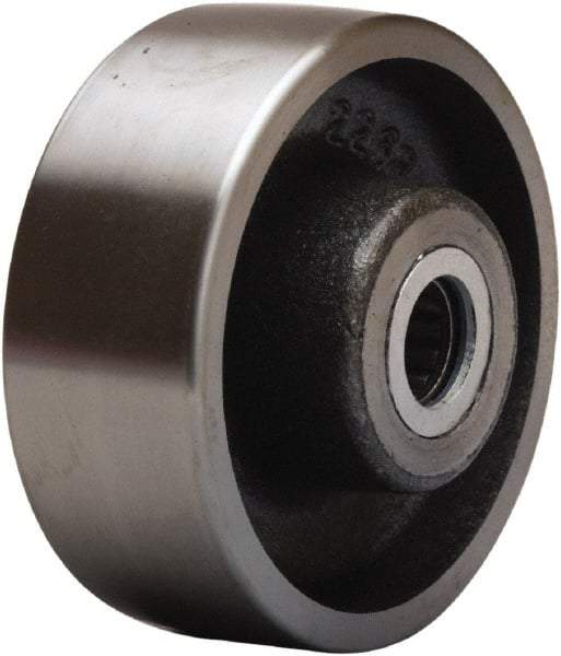 Hamilton - 4 Inch Diameter x 1-1/2 Inch Wide, Forged Steel Caster Wheel - 1,400 Lb. Capacity, 2-1/4 Inch Hub Length, 3/4 Inch Axle Diameter, Straight Roller Bearing - USA Tool & Supply