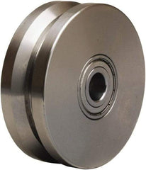 Hamilton - 4 Inch Diameter x 1-3/8 Inch Wide, Stainless Steel Caster Wheel - 600 Lb. Capacity, 1-5/8 Inch Hub Length, 1/2 Inch Axle Diameter, Stainless Steel Precision Ball Bearing - USA Tool & Supply